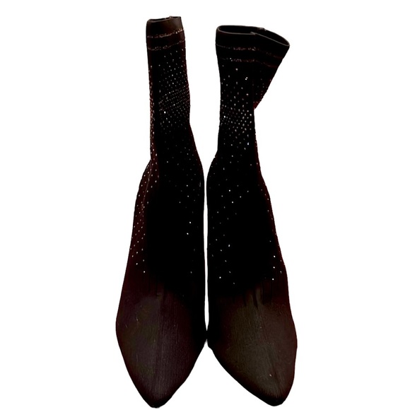 Jessica Gold Studs Black Boots - Picture 3 of 7